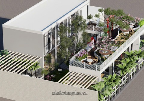 Biệt thự nghỉ dưỡng cuối tuần bằng nhà bê tông đúc ABL