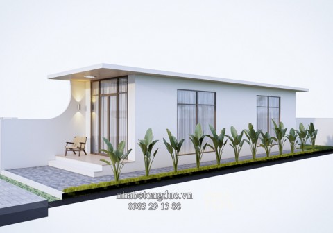 Thiết kế nhà ở một tầng kích thước 5x18m bằng nhà bê tông lắp ghép