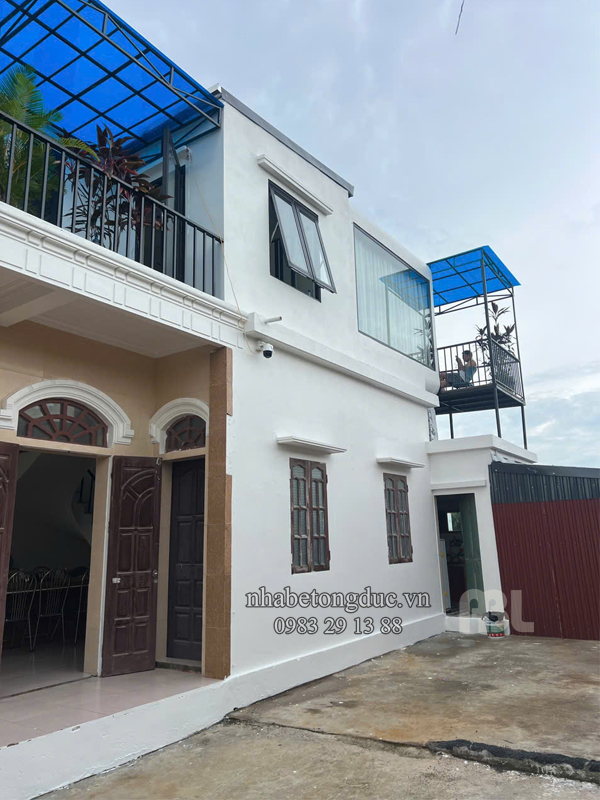 Công trình thực tế nhà bê tông đúc sẵn ABL V01 từ lắp đặt khung thô đến hoàn thiện đưa vào sử dụng