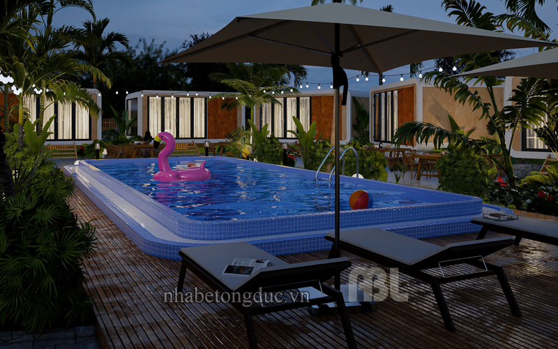 thiết kế hồ bơi khu du lịch sinh thái