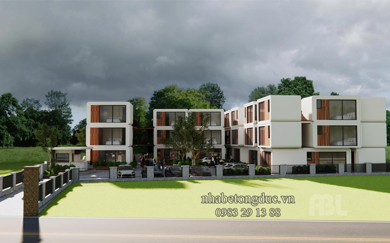 nhà modules bê tông đúc làm homestay
