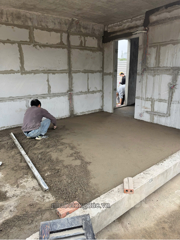 cán nền nhà bê tông đúc sẵn