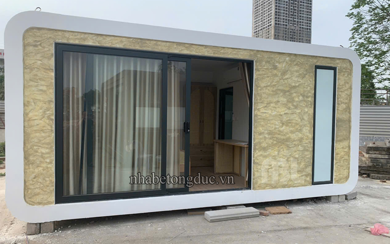 sơn hiệu ứng hoàn thiện căn nhà bê tông đúc sẵn V01 ABL
