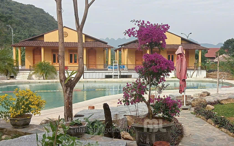 nhà bê tông đúc abl làm khu du lịch sinh thái