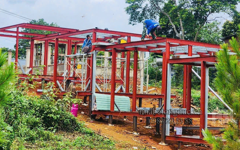 ứng dụng làm móng cho nhà lắp ghép
